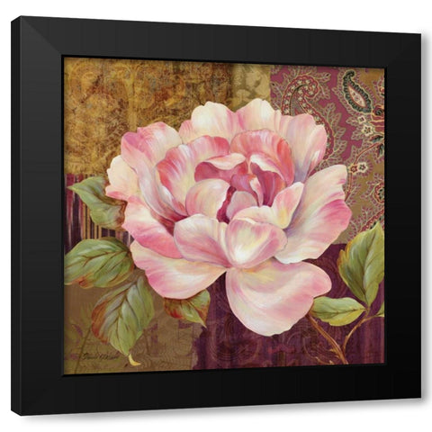 Esperance Rose Black Modern Wood Framed Art Print by Gladding, Pamela