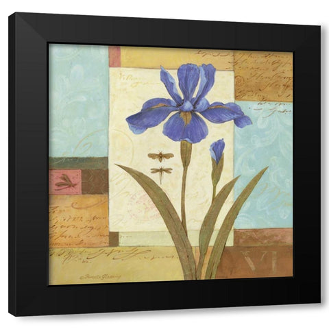 Blue Passage I Black Modern Wood Framed Art Print with Double Matting by Gladding, Pamela