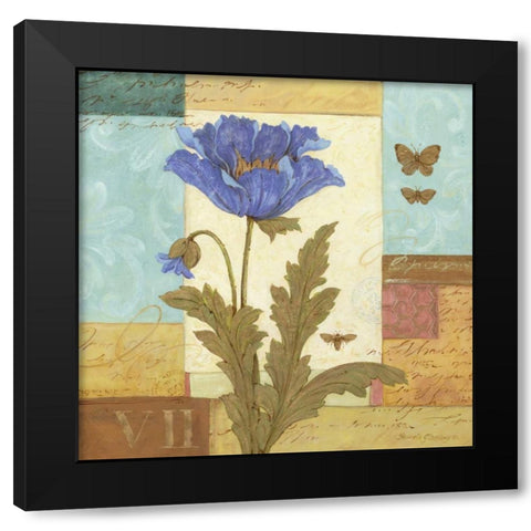 Blue Passage II Black Modern Wood Framed Art Print with Double Matting by Gladding, Pamela
