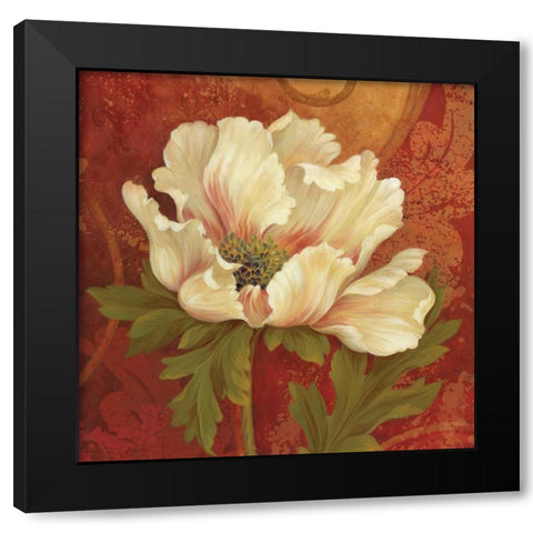 Il Ballo Rosso Square I Black Modern Wood Framed Art Print by Gladding, Pamela