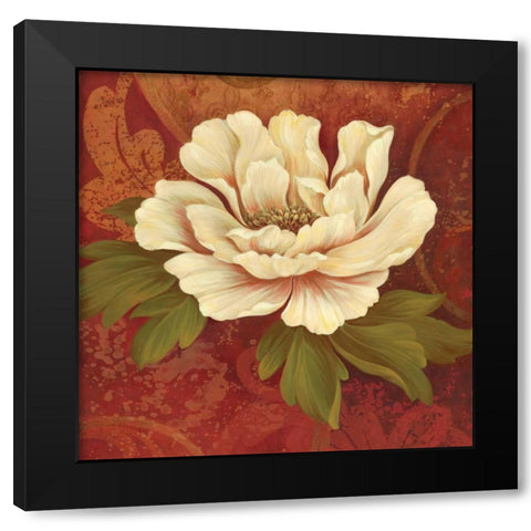 Il Ballo Rosso Square II Black Modern Wood Framed Art Print by Gladding, Pamela