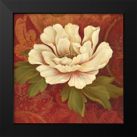 Il Ballo Rosso Square II Black Modern Wood Framed Art Print by Gladding, Pamela