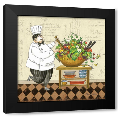 Chef Salad Black Modern Wood Framed Art Print by Gladding, Pamela