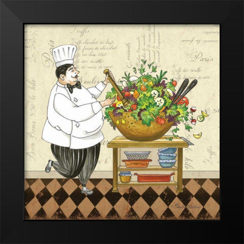 Chef Salad Black Modern Wood Framed Art Print by Gladding, Pamela