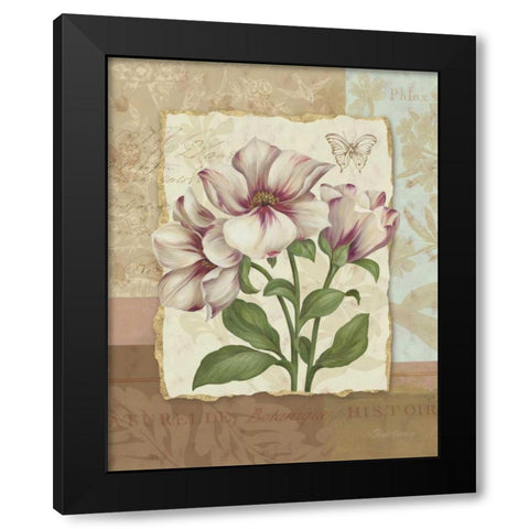 Flower Trio II Black Modern Wood Framed Art Print by Gladding, Pamela