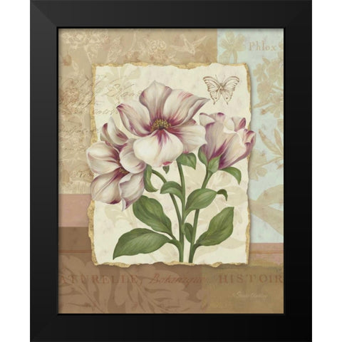 Flower Trio II Black Modern Wood Framed Art Print by Gladding, Pamela