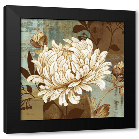 Aria Blue II Black Modern Wood Framed Art Print by Gladding, Pamela