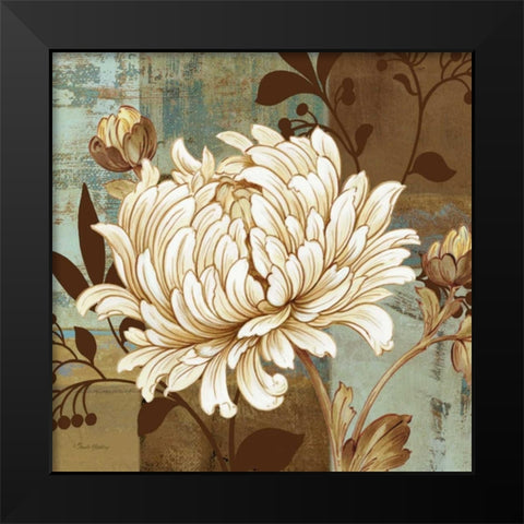 Aria Blue II Black Modern Wood Framed Art Print by Gladding, Pamela