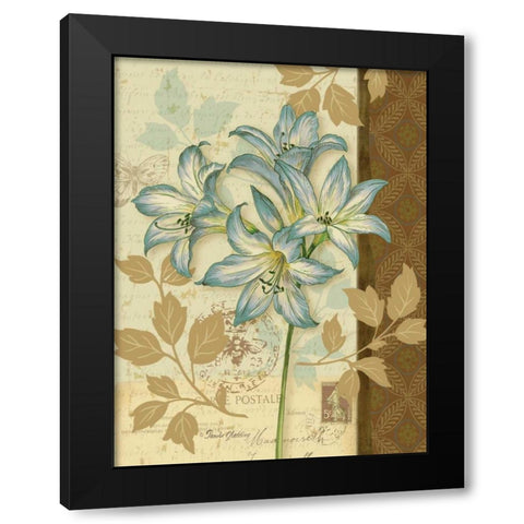Chelsea Blue II Black Modern Wood Framed Art Print by Gladding, Pamela