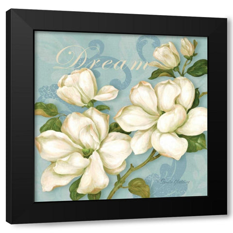 Inspiration Magnolias Black Modern Wood Framed Art Print by Gladding, Pamela