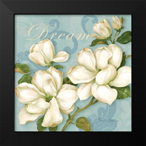 Inspiration Magnolias Black Modern Wood Framed Art Print by Gladding, Pamela