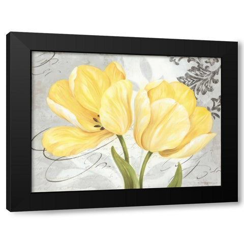Colori Yellow II Black Modern Wood Framed Art Print by Gladding, Pamela