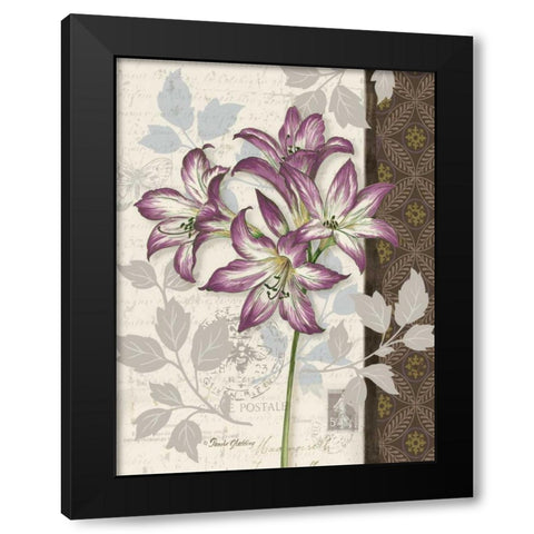 Chelsea Purple II Black Modern Wood Framed Art Print by Gladding, Pamela