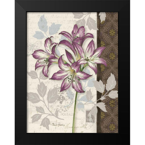 Chelsea Purple II Black Modern Wood Framed Art Print by Gladding, Pamela