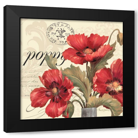 Red and White I Black Modern Wood Framed Art Print with Double Matting by Gladding, Pamela