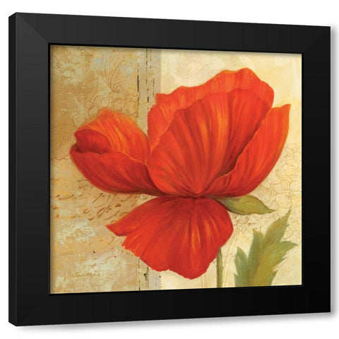 Papaver I Black Modern Wood Framed Art Print by Gladding, Pamela