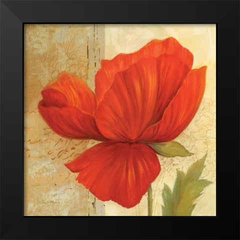 Papaver I Black Modern Wood Framed Art Print by Gladding, Pamela