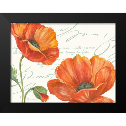 Orange Poppies I Black Modern Wood Framed Art Print by Gladding, Pamela