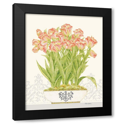 Imperial Tulips Black Modern Wood Framed Art Print with Double Matting by Gladding, Pamela
