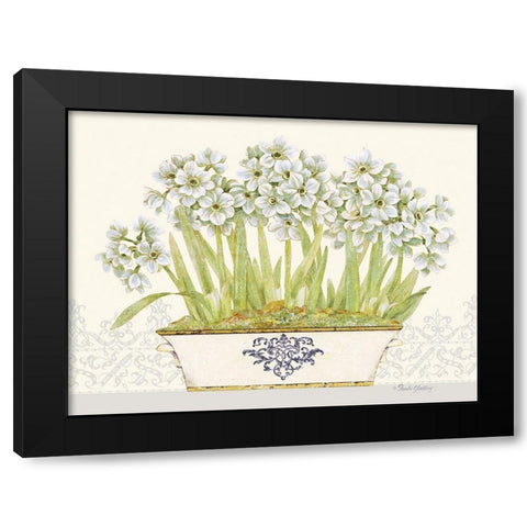 Imperial Narcissus Horizontal Black Modern Wood Framed Art Print with Double Matting by Gladding, Pamela