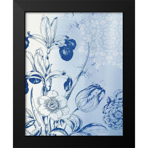 Wash Floral II Black Modern Wood Framed Art Print by Gladding, Pamela