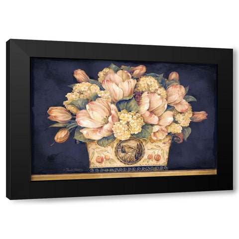 Tulip Tapestry Black Modern Wood Framed Art Print by Gladding, Pamela