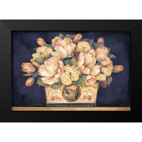 Tulip Tapestry Black Modern Wood Framed Art Print by Gladding, Pamela