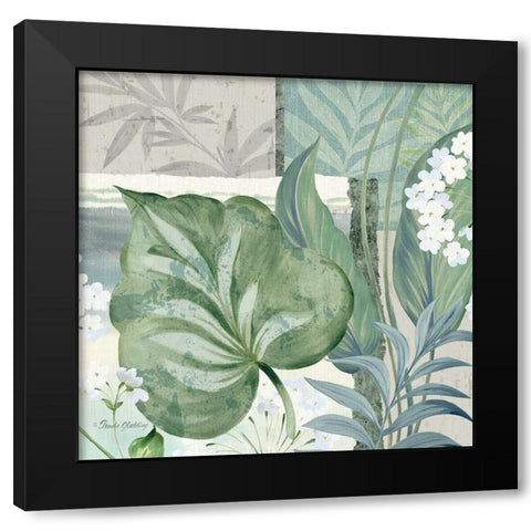 Foliage II Black Modern Wood Framed Art Print with Double Matting by Gladding, Pamela
