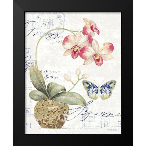 Orchid I Black Modern Wood Framed Art Print by Gladding, Pamela