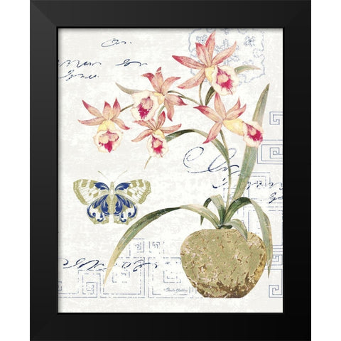 Orchid II Black Modern Wood Framed Art Print by Gladding, Pamela