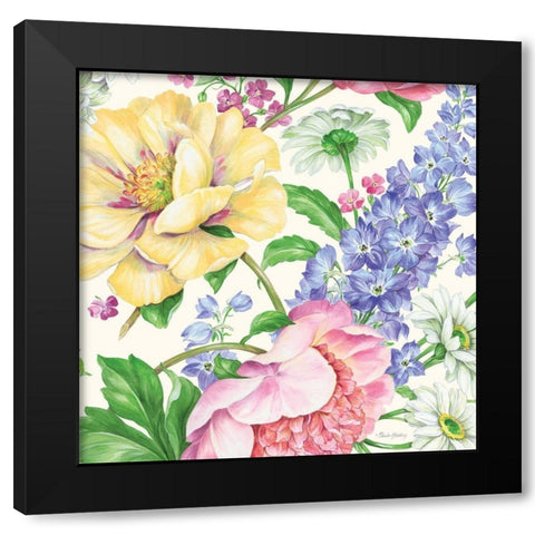 Garden Bouquet I Black Modern Wood Framed Art Print with Double Matting by Gladding, Pamela
