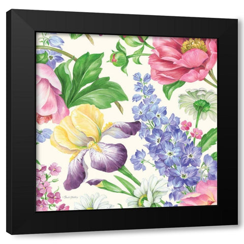 Garden Bouquet II Black Modern Wood Framed Art Print with Double Matting by Gladding, Pamela