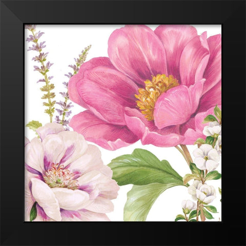 Garden Of Flowers II Black Modern Wood Framed Art Print by Gladding, Pamela