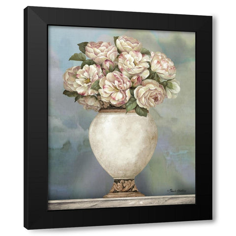 Floral Urn I Black Modern Wood Framed Art Print with Double Matting by Gladding, Pamela