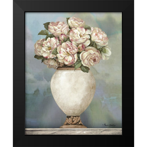 Floral Urn I Black Modern Wood Framed Art Print by Gladding, Pamela