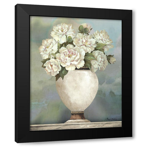 Floral Urn II Black Modern Wood Framed Art Print with Double Matting by Gladding, Pamela
