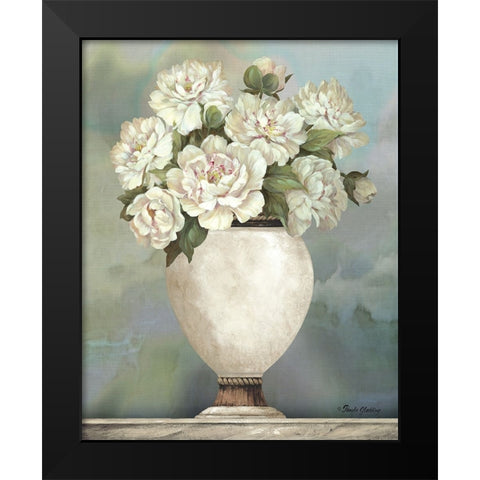 Floral Urn II Black Modern Wood Framed Art Print by Gladding, Pamela