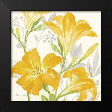 Day Lily Garden I Black Modern Wood Framed Art Print by Gladding, Pamela