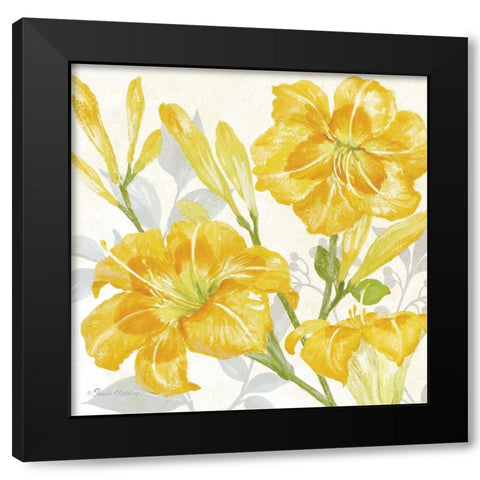 Day Lily Garden II Black Modern Wood Framed Art Print with Double Matting by Gladding, Pamela