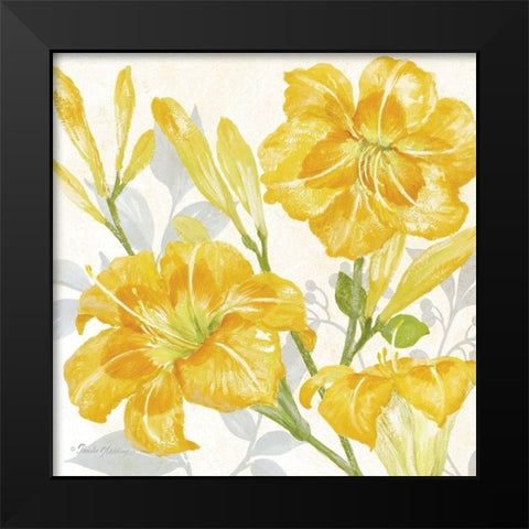Day Lily Garden II Black Modern Wood Framed Art Print by Gladding, Pamela