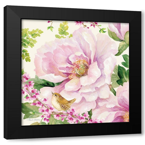 Hoh Peony II Black Modern Wood Framed Art Print by Gladding, Pamela