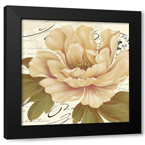 Elegant Poppy II Black Modern Wood Framed Art Print with Double Matting by Gladding, Pamela