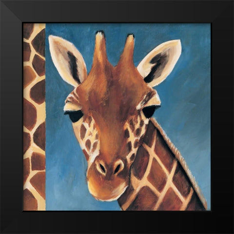 Exotic Giraffe Black Modern Wood Framed Art Print by Gamel, Tara