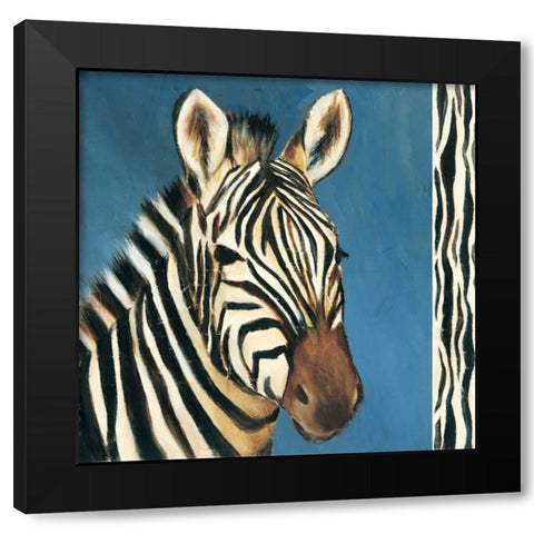Exotic Zebra Black Modern Wood Framed Art Print with Double Matting by Gamel, Tara