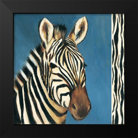 Exotic Zebra Black Modern Wood Framed Art Print by Gamel, Tara