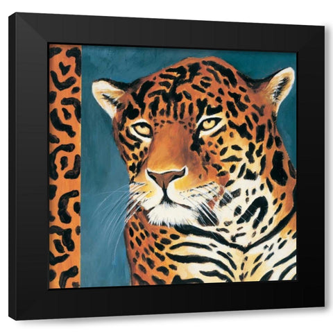 Exotic Jaguar Black Modern Wood Framed Art Print with Double Matting by Gamel, Tara