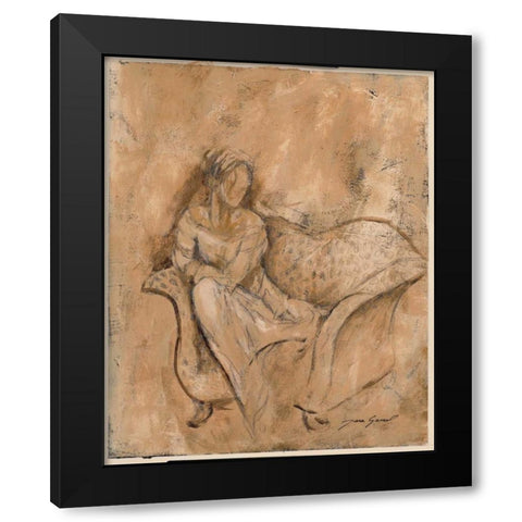 Courtesan I Black Modern Wood Framed Art Print with Double Matting by Gamel, Tara