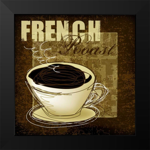 French Roast Black Modern Wood Framed Art Print by Gamel, Tara