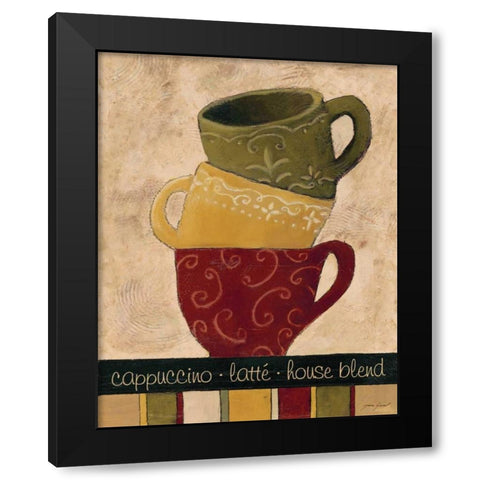 Striped Stack II Black Modern Wood Framed Art Print with Double Matting by Gamel, Tara