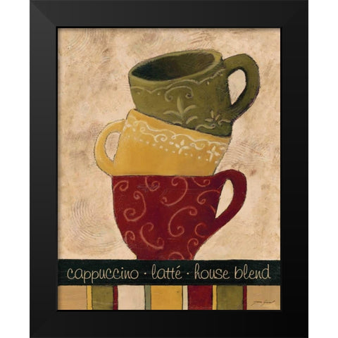 Striped Stack II Black Modern Wood Framed Art Print by Gamel, Tara